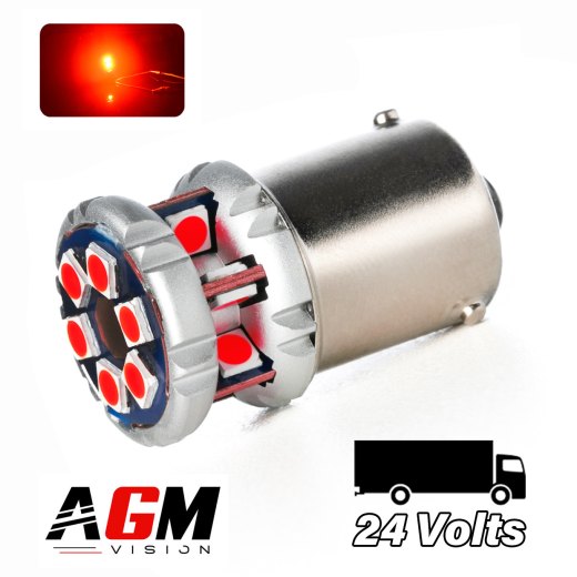 Lampadina LED R5W-R10W Mini Ultra Power Rossa 24 Volt Camion