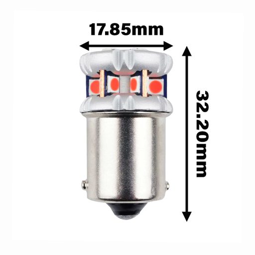 Ampoule LED R5W-R10W Mini Ultra Power Rouge 24 Volts Camion