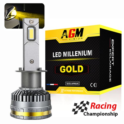 MOTO LED BULB H1 MILLENIUM GOLD 65 WATTS, THE MOST POWERFUL, YELLOW COLOR 2700K