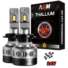 Image de Kit Ampoules LED H7 THALLIUM 24V, Compétition, Ultra Puissantes, 170 WATTS, 32 000 LUMENS