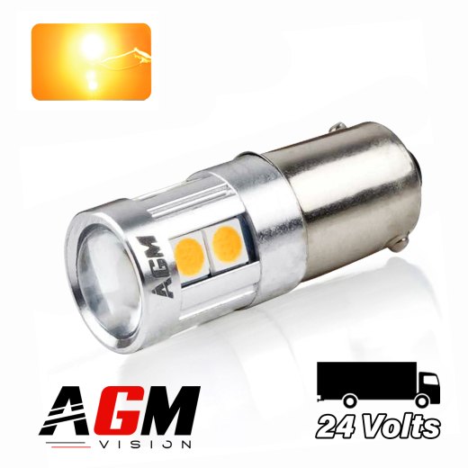 Ampoule LED T4W BA9S OPTIC PLUS - ORANGE - TRUCK 24V