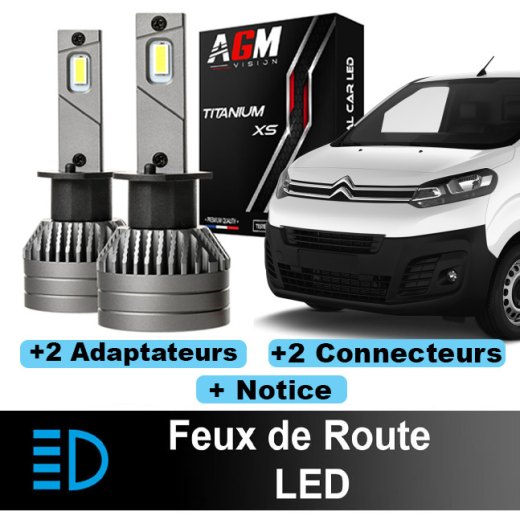 Pack de luces de carretera LED Citroën Spacetourer 2016 a 2023 - 90 vatios - 15300 lúmenes