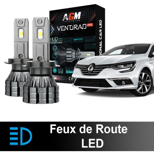 Renault Megane 4 2016 to 2023 LED high beam pack - 70 watts - 11200 lumens