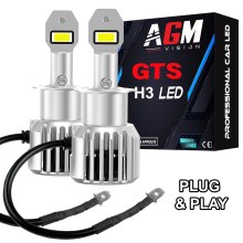 Kit Ampoules LED H3 GTS Slim Ventilé