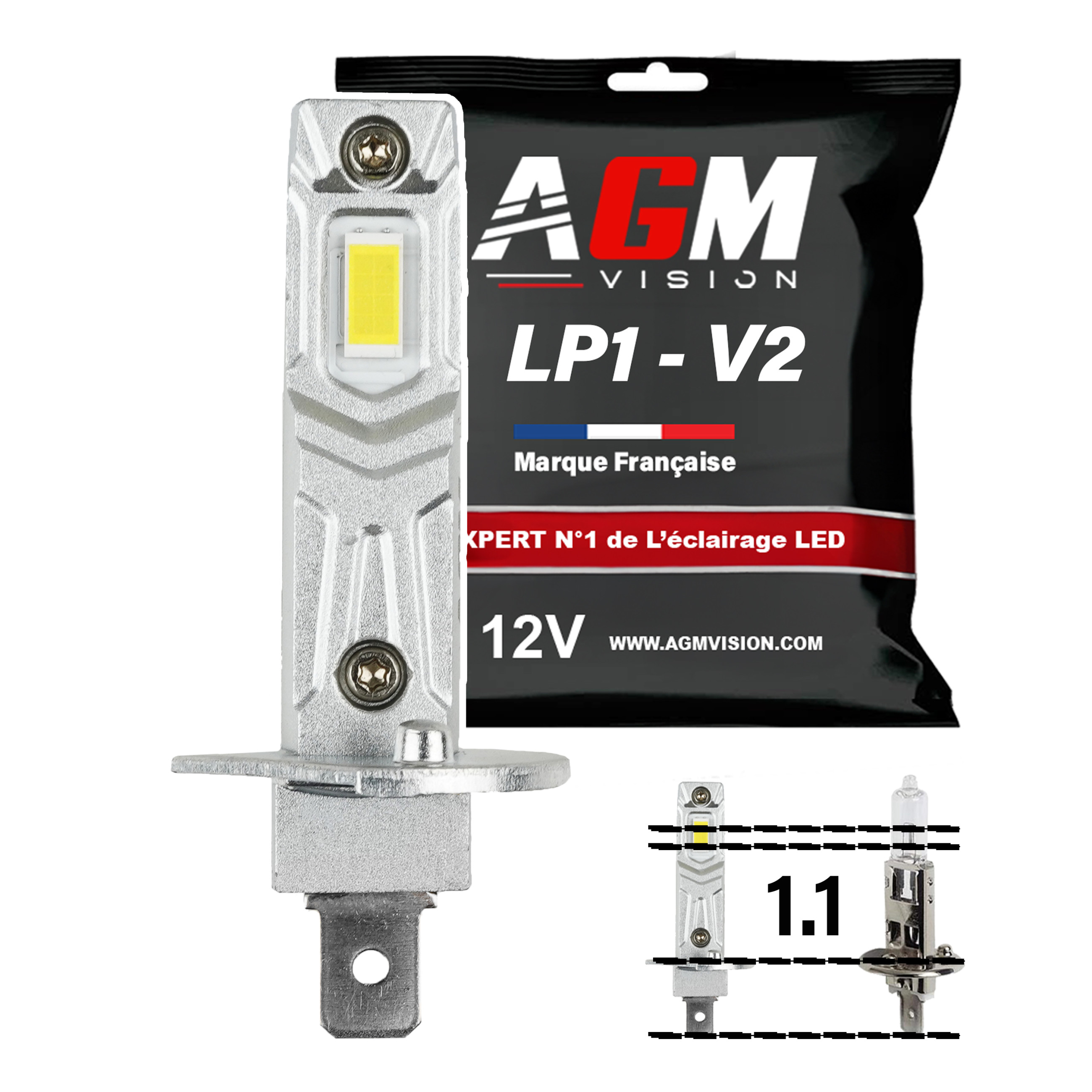 AMPOULE LED H4 MOTO GTS 1.1 SLIM VENTILÉ
