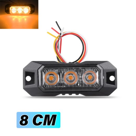 LED貫通フラッシュライト オレンジ 8CM