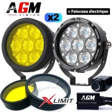 KIT 2 PHARES LED X-LIMIT 7R ROND PRO 168W