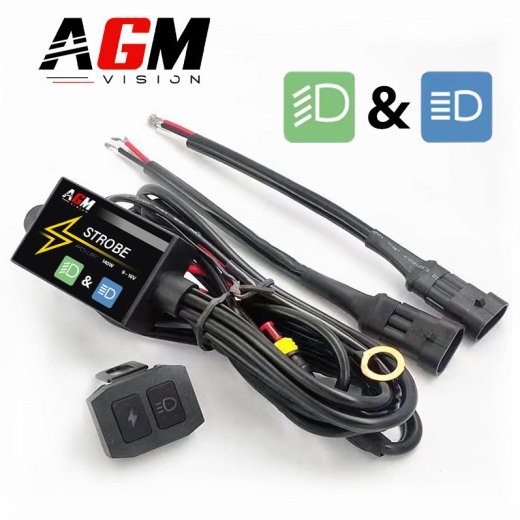 Bluetooth LED-bekabeling: Dimlicht / Grootlicht / Strobe