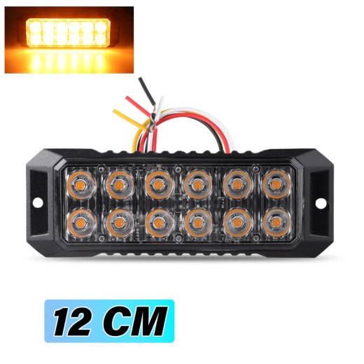 Feu de pénétration Dual LED flash ORANGE 12 cm