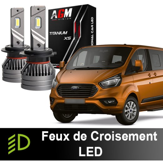 Pack de luzes de cruzamento LED FORD Transit Custom 2017 - 2023 - 90 watts - 15300 lumens