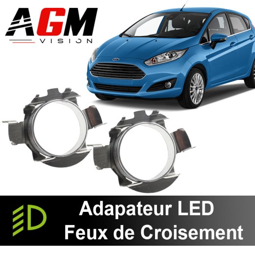 Confezione da 2 adattatori LED per fari anabbaglianti Ford Fiesta MK6 2008 - 2017 (con faro riflettore)