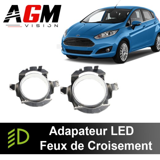 Confezione da 2 adattatori LED per fari anabbaglianti Ford Fiesta MK6 2008 - 2012 (con faro lenticolare)