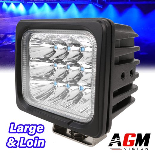 60WブルーLEDスクエアライト スプレー用 - トラクター