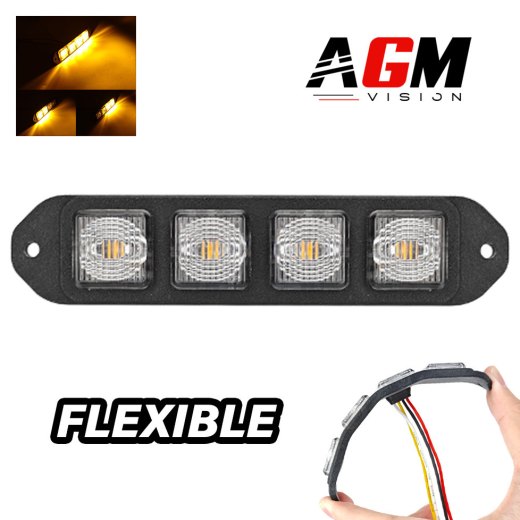 フレキシブルLED貫通フラッシュライト オレンジ 14CM