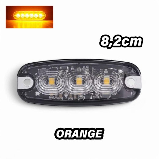 Luce di penetrazione XT-SLIM LED ARANCIONE Flash 8.2CM