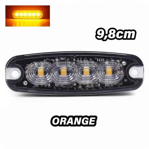 XT-SLIM ORANGE LED Penetration Light Flash 9.8CM