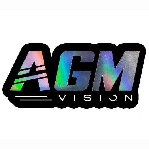 AGM Vision Holographic Sticker with black outline (12 cm)