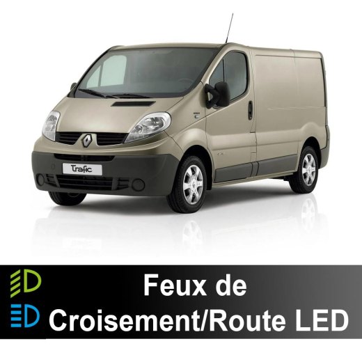 Pacchetto fari anabbaglianti/abbaglianti LED Renault Trafic 2 dal 2001 al 2014 - 70 watt - 10 100 lumen