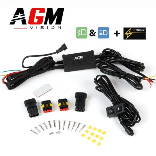 LED wiring with wires Crossing / Headlight + Strobe