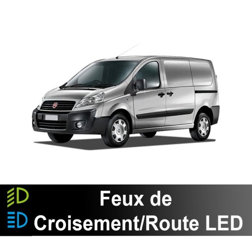 LED dimlicht/grootlicht set Fiat Scudo 2 2007 tot 2016 - 70 watt - 11200 lumen