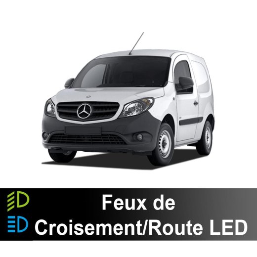 LED low/high beam headlight kit Mercedes Citan 2012 to 2021 - 70 watts - 11200 lumens
