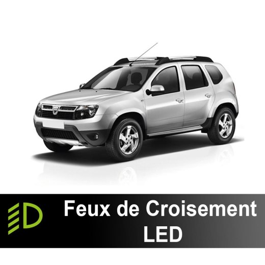 Paquete de luces de cruce LED Dacia Duster 1 2010 a 2017 - 90 vatios - 15300 lúmenes