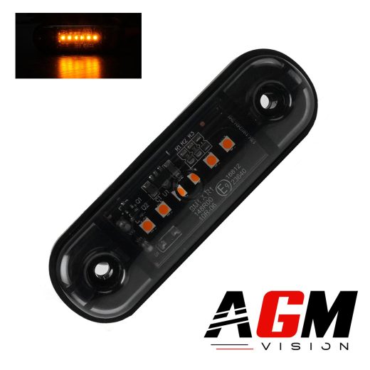 Luce di ingombro a LED DARK SMOKE (Arancione) - 8 CM