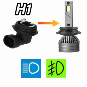 Kit LED H1 TITANIUM XS +Adaptateur antibrouillard & longue portée