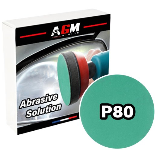 Pack of 20 Abrasive Discs Ø75 MM for Headlight - P80