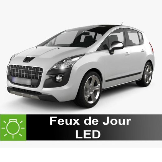 LED Daytime Running Light Pack Peugeot 3008 from 2009 to 2016 (With Halogen Headlight)