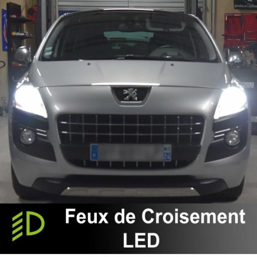 PACCHETTO LED Fari Anabbaglianti Peugeot 3008 dal 2009 al 2016 (Con fari Alogeni)