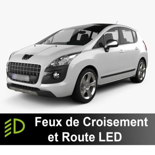 LED PACK Low Beam Headlights Peugeot 3008 from 2009 to 2016 (With Bi-Halogen Headlight)