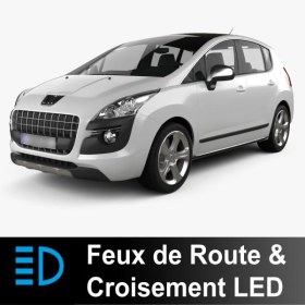 Image de PACK LED Feux de route Peugeot 3008 de 2009 à 2016