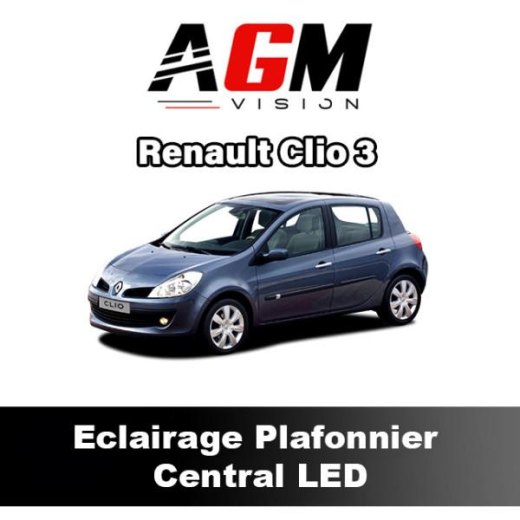 LED Ceiling Light Pack Central Renault Clio 3 from 2005 to 2014
