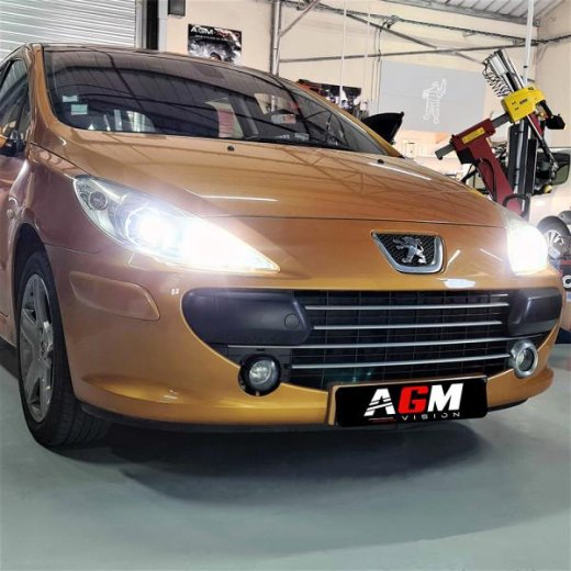 LED Pack High Beam Lights Peugeot 307 from 2000 to 2009 (With H7 Bulb)