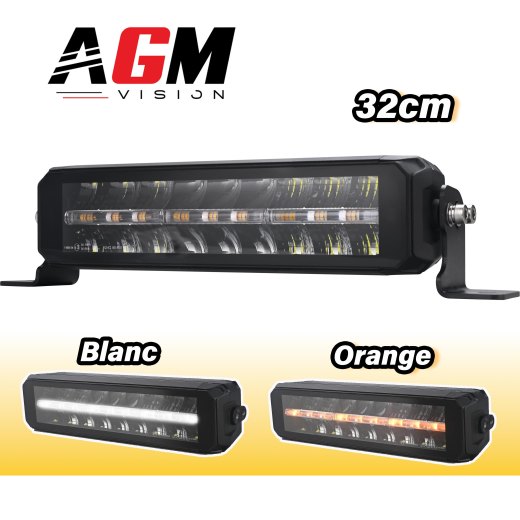 デュアルスーパースポットLEDバー（デイライト付き）：32cm、ホワイトまたはオレンジ