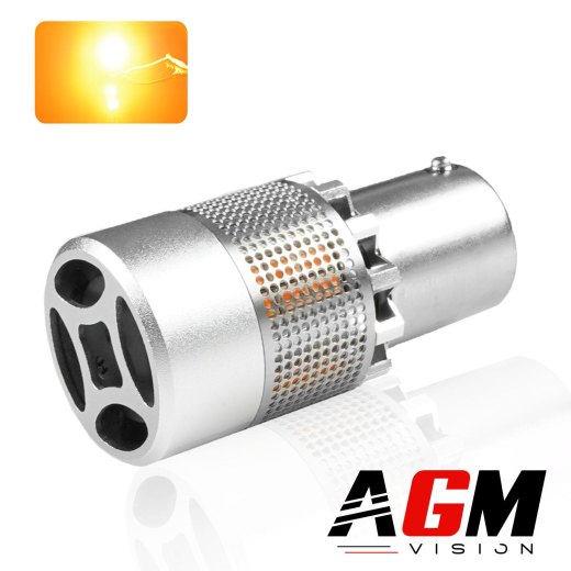 LEDバルブ P21W-BA15S クローム効果（オレンジ）