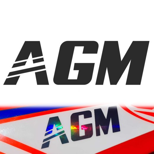 Autocollant Noir Holo AGM (12 cm)