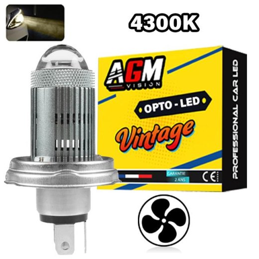 LED-lamp R2 P45T OPTO 4300K Warm Wit - Geventileerd met Vergrootglas 6-12V