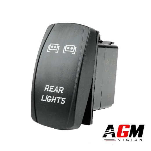 Botão interruptor Ré Duplo Barras LED (Com iluminação)