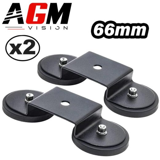 KIT 2 SUPORTES BARRA LED MAGNÉTICA 66mm - TIPO 2