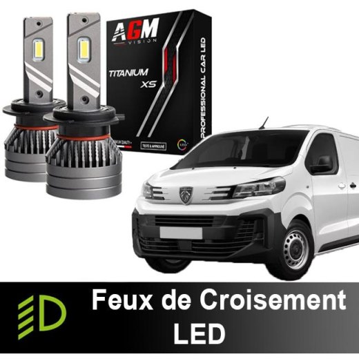 Pack LED feux de croisement Peugeot Expert 3 Phase 2 (2024 à 2027)
