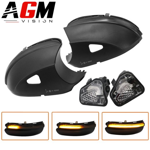 Kit 2 indicatori dinamici per specchietto retrovisore Volkswagen (nero fumé) – Tipo 4