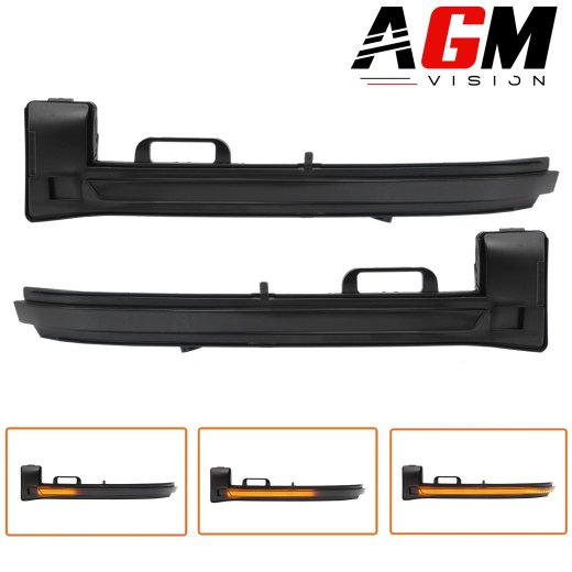 Kit 2 indicatori dinamici per specchietto retrovisore Peugeot (nero fumé) – Tipo 4