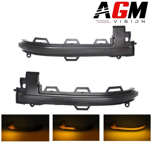 Kit 2 piscas dinâmicos de retrovisor BMW (preto fumê) – Tipo 4