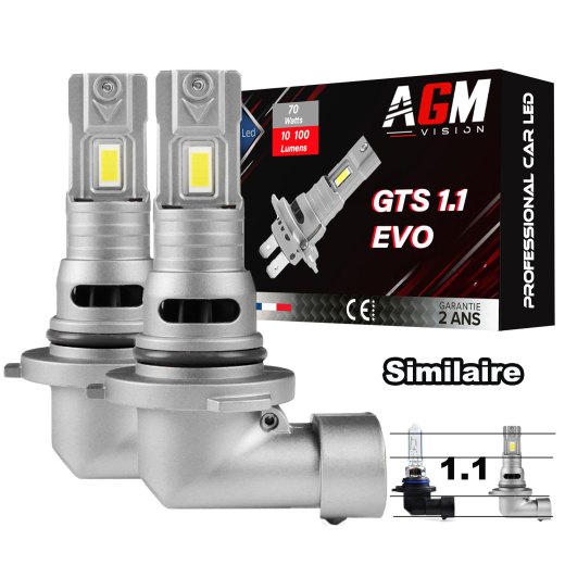 HB4 9006 LED Bulb Kit GTS 1.1 EVO R70W - White 6500K - Ventilated, mini size and powerful 70 W, 10100 lumens