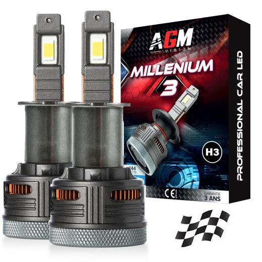 Kit lampadine LED H3 MILLENIUM 3 - ULTRA CAN-BUS, 144 Watt