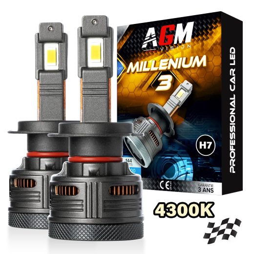 Kit ampoules LED H7 Millenium 4300K Halogen Color - 144 Watts