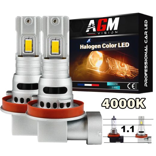 Kit lampadine LED H8 GTS 1.1 EVO R70W -Colore Alogeno 4000K- Ventilato, dimensioni mini e potente 70W, 10100 lumen