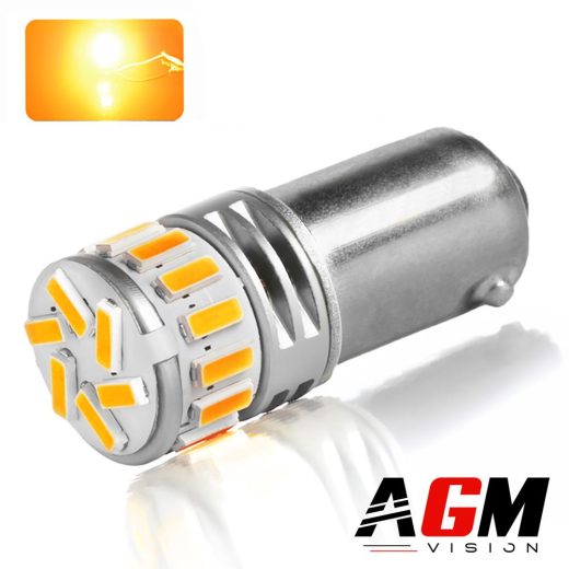 Bombilla LED HY21W BAY9S 360° (Naranja)